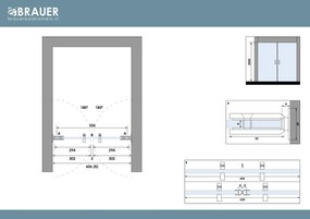 Brauer Void profielloze pendeldeuren 60cm zwart mat