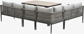 Garden Impressions Burela - Brugge lounge dining set 5-delig links - taupe