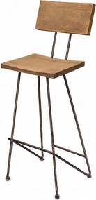 Barkruk hout&metaal - Zithoogte 75 cm