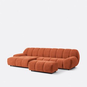 Hoekbank links, reliëfstof, Nuria