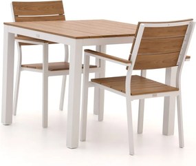 Diningset Bellagio | 2 personen polywood | Tuinset stapelbaar | 3-delig | Kees Smit Tuinmeubelen