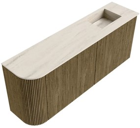 Mondiaz Joya DLux 100cm toiletmeubel ronding links dusk met wastafel faye rechts 1 kraangat meli