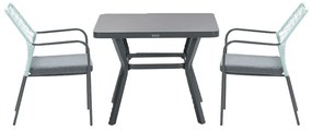 Garden Impressions Ross tuinset 3-delig zacht groen - Mina tuintafel 90x90 cm