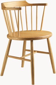 Handgemaakte eetstoel J18 van eikenhout