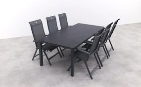Hartman Milaan/Chaneo verstelbare tuinset - 220x100 cm. - 7-delig