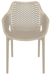 Garden Impressions Air XL tuinset 5-delig taupe - Mina tuintafel 90x90 cm