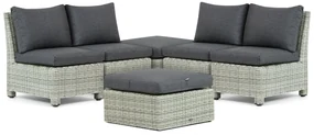 Loungeset 4 personen Wicker Grijs Garden Collections Lusso/Comodo