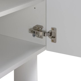 Dressoir Met Grote Ribbels Wit 180 Cm - 180x40x75cm.
