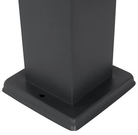 Buitenlamp donkergrijs 45 cm met stopcontact IP44 - Malios