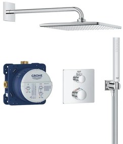 GROHE Grohtherm Perfect Cube Doucheset - inbouw thermostaat - hoofddoucheset - 31cm - chroom 34870000