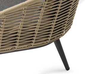 Stoel en Bank Loungeset 5 personen Aluminium/rope Grijs  Coco Vinci/Ronda