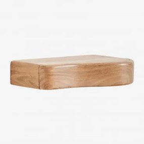 Nireimi Acaciahouten Wandplank Met Opbergruimte ↔︎ 40 Cm - Sklum
