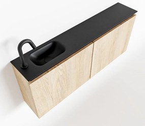 Mondiaz Ture 120cm toiletmeubel washed oak met wastafel urban links 1 kraangat