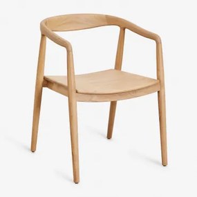 Set Van 4 Rokan Eetkamerstoelen Van Teakhout Licht Teakhout - Sklum