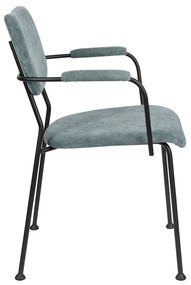 Zuiver Benson Design Stoel Met Armleuningen Grijsblauw