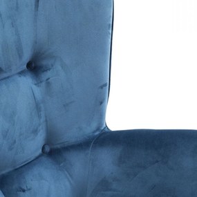 Kare Design Vicky Velvet Oorfauteuil Fluweel Blauw