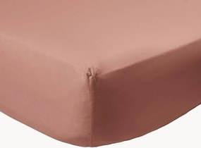 Perkal boxspring hoeslaken Antique Pink van katoen