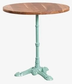 Azteca Ronde Barkruk Van Acaciahout Ø70 Cm & Acaciahout - Paradijseiland Groen - Sklum