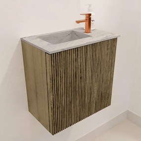 Mondiaz Joya DLux 40cm toiletmeubel dusk met wastafel faye links 1 kraangat glace
