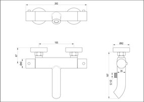 Brauer Chrome Edition thermostatische badkraan chroom