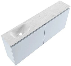 Mondiaz Ture DLux toiletmeubel 120cm clay met wastafel opalo links zonder kraangat