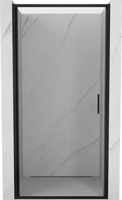 Mexen Exo scharnierende douchedeur 70 cm, transparant, zwart - 817-070-000-70-00