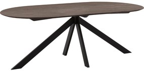 Goossens Excellent Eettafel Uniek, Semi rond 180 x 100 cm
