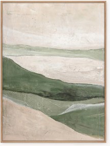 Handbeschilderd ingelijst canvasdoek Green Field