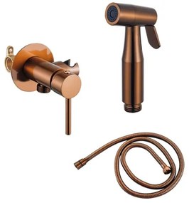 Fortifura Calvi Mengkraan Bidetset - handdouchehouder -100cm doucheslang - bidet handdouche - geborsteld koper SW1236933/SW1212627/SW970020