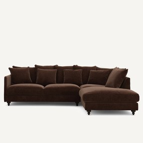 Hoekslaapbank in chenille fluweel, Lazare