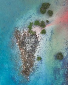 Foto Aerial shot of tropical island, Broome, Australia, Abstract Aerial Art, (30 x 40 cm)