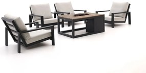 Bellagio Vezzano/Cosiraw stoel loungeset met vuurtafel 5-delig