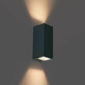 Moderne wandlamp donkergroen 2-lichts GU10 70mm IP54 - Baleno