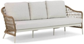 Stoel en Bank Loungeset 5 personen Wicker/Aluminium/Aluminium/wicker Taupe  Coco Bali