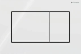 Geberit Sigma 20 (ex Sigma 30) bedieningspaneel glans wit/mat wit voor Sigma reservoirs 8cm (UP720) en 12cm (UP320)