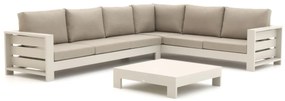 Hoek loungeset Bellagio  | 6 personen | Loungeset Beige | Hoekbank Aluminium | Kees Smit Tuinmeubelen