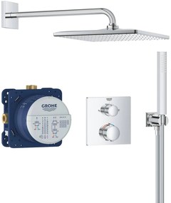 Grohe Precision 310 Mono inbouw regendoucheset met 2 straalsoorten vierkant Ø31cm chroom