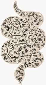 Handgeweven wollen vloerkleed Inky