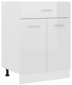 vidaXL Onderkast met lade 60x46x81,5 cm spaanplaat hoogglans wit