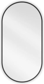 Mexen Loft ovaal badkamerspiegel 80 x 40 cm, zwart frame - 9851-080-040-000-70