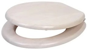 Plieger Classic closetzitting massief hout m. metalen bevestigingsset kalkwit