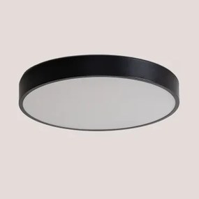 Led-plafond Ø40 Cm In Ijzer Cosmin Zwart - Sklum