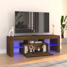 vidaXL Tv-meubel met LED-verlichting 120x35x40 cm bruineikenkleurig