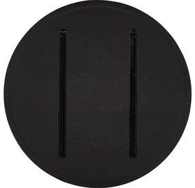 Goossens Excellent Salontafel Ferris rond, hout eiken zwart, elegant chic, 60 x 37 x 60 cm
