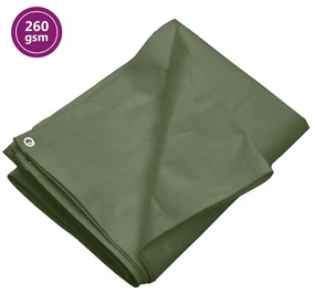 vidaXL Dekzeil 260 g/m² 4x5 m HDPE groen