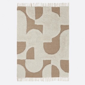 Tweekleurig vloerkleed in wol en katoen, Douma