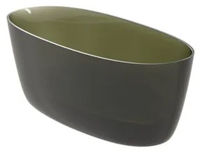 Riho Oval vrijstaand bad - 160x72cm - solid surface - semi transparant - frosted forest B129002F03