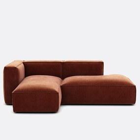 Hoekbank links, vintage ribfluweel, Seven