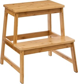 5Five keukentrapje met 2 Treden H47 cm - Bamboe
