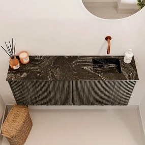 Mondiaz Joya DLux 100cm toiletmeubel shadow met wastafel faye rechts zonder kraangat lava